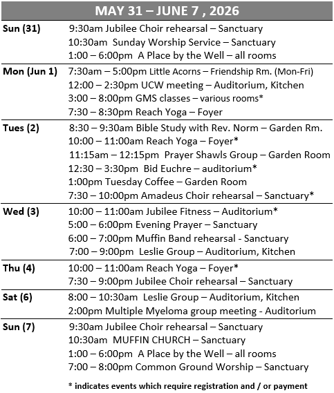 Calendar/Upcoming