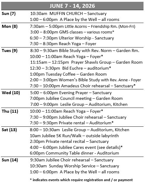 Calendar/Upcoming