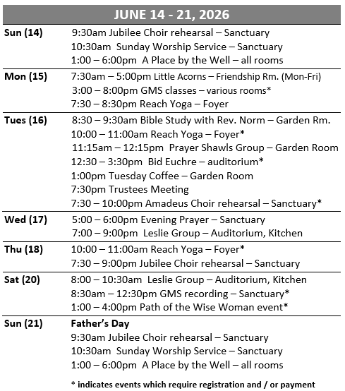 Calendar/Upcoming