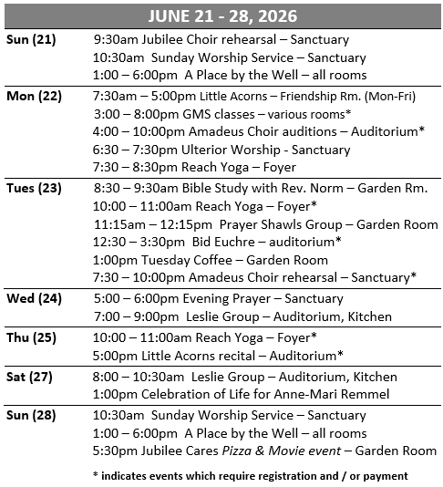 Calendar/Upcoming