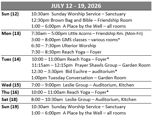 Calendar/Upcoming