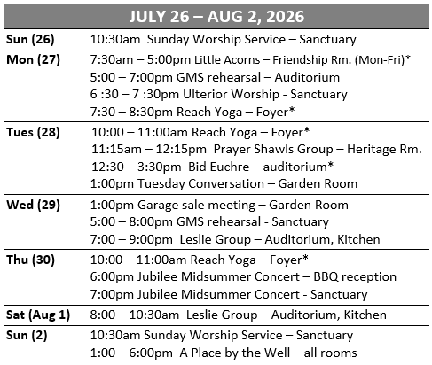 Calendar/Upcoming