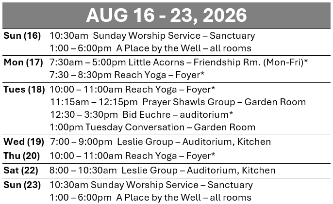 Calendar/Upcoming