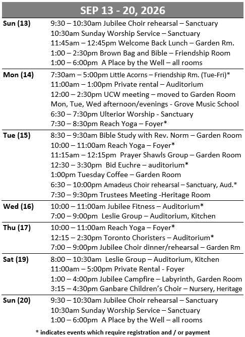 Calendar/Upcoming