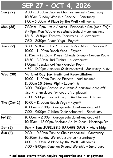 Calendar/Upcoming